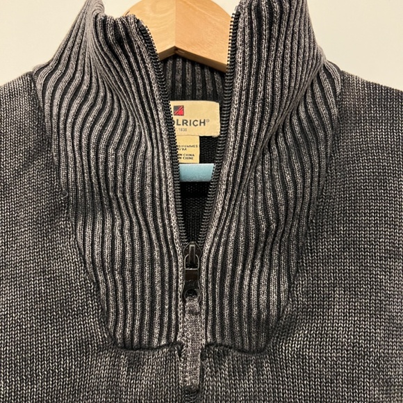 Woolrich Vintage Full Zip Sweater Grey Distressed - Picture 4 of 11